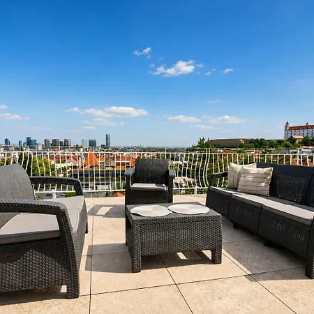 Apartmán Castle View Rooftop Terrace Penthouse 5br Old Town Bratislava